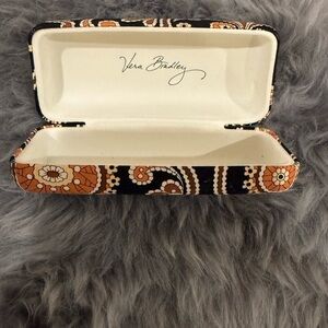Vera Bradley Black & Orange Floral Hard Eyewear Case with Riot sunglasses
